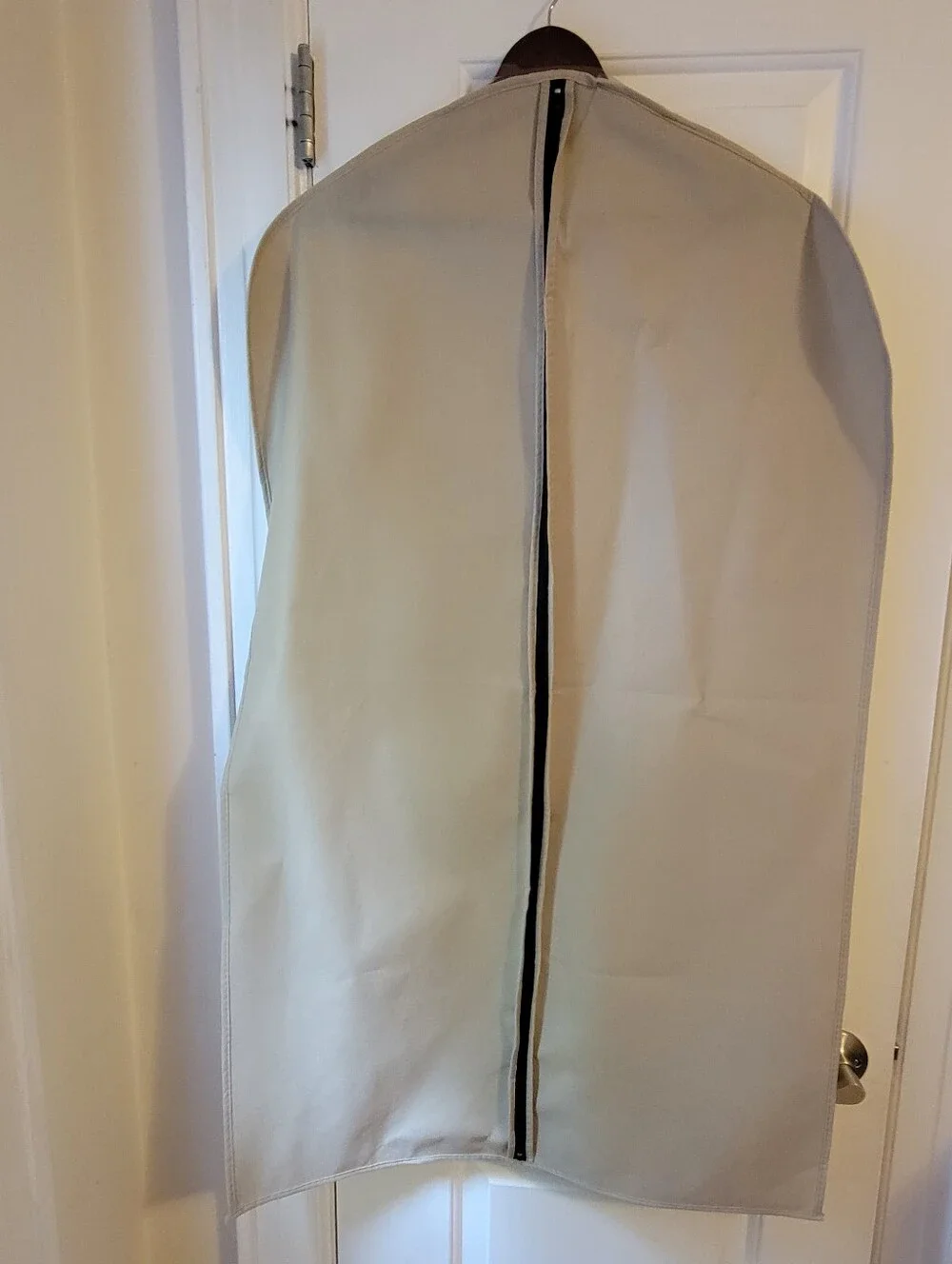 Tan Garment Bag, Coat, Jacket, Dress, Travel Clothing Storage Bag